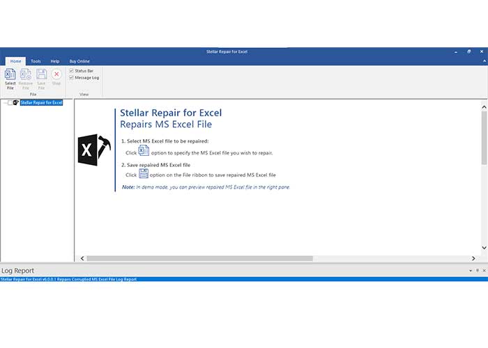 Stellar Repair Tool Home Screen