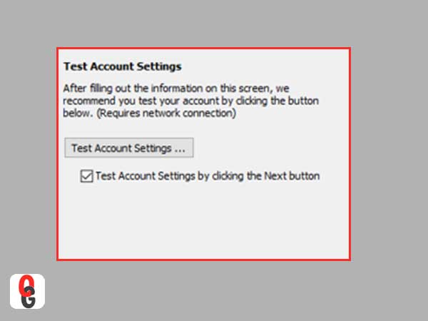 Test Account Settings