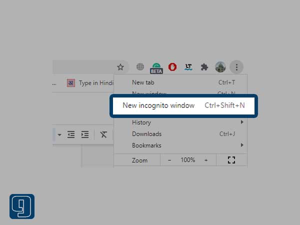 Go Incognito on Google Chrome