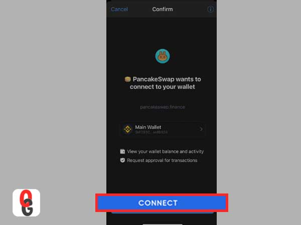 On the pop-up, tap the ‘Connect’ button.