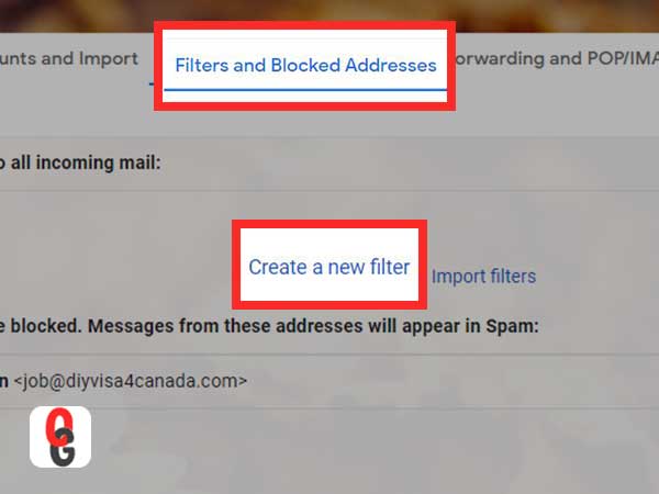 Filters and Blocked Addresses