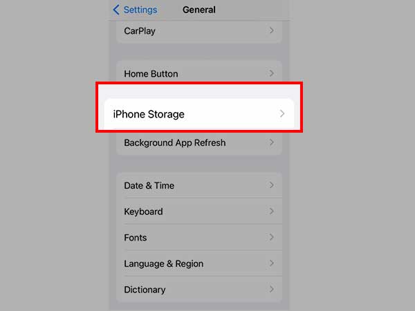 iPhone Storage