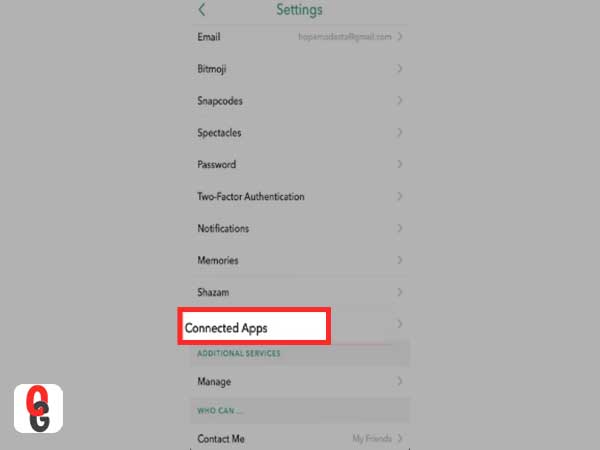 Select the ‘Connected Apps’ option under the “My Account” category to tap on the ‘unauthorized third-party app(s)’ to remove
