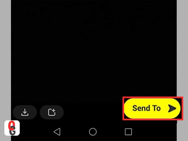 Tap on ‘Send to’ button to select the person name you want to send the snap.