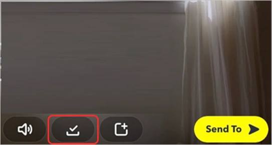‘Check Mark’ sign shows the video has been saved successfully.