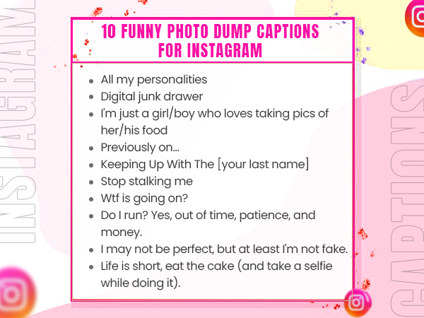 Funny Photo Dump Captions for Instagram