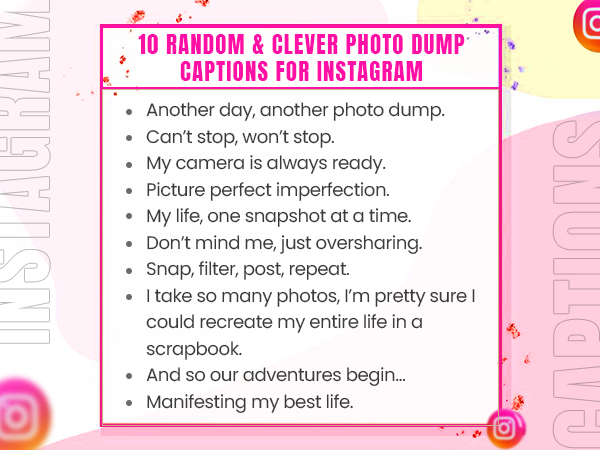 Funny Photo Dump Captions for Instagram