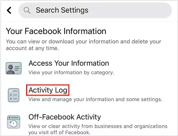 Activity Log