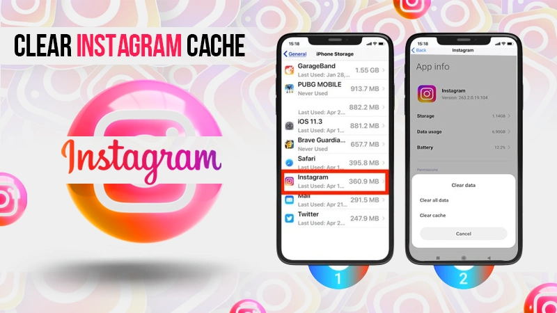 clear instagram cache