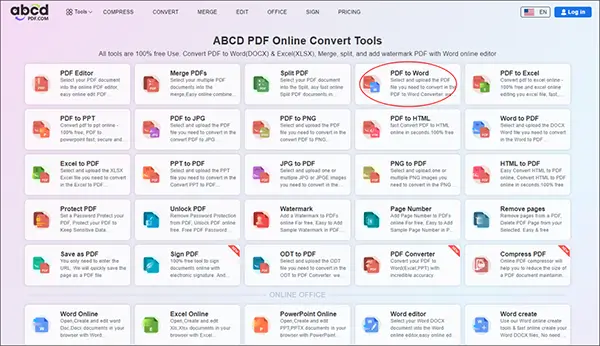 convert pdf to words