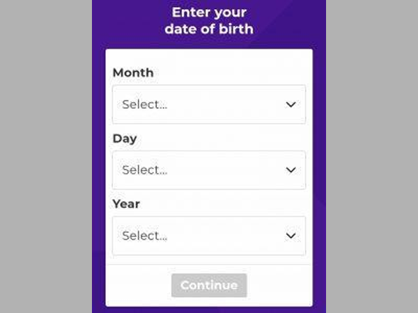 Enter your ‘Date of Birth’ and hit ‘Continue.’