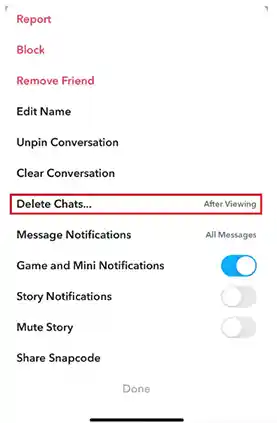 “Delete Chats…”