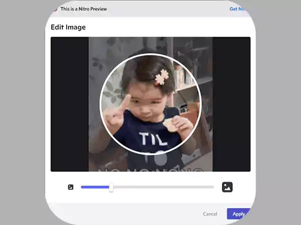 Editing the GIF profile on Discord