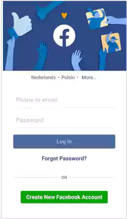 Facebook Login Page