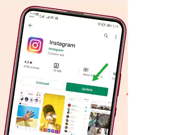 Instagram on Play store and App store 