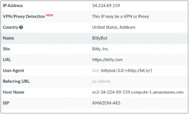 IP address and other information