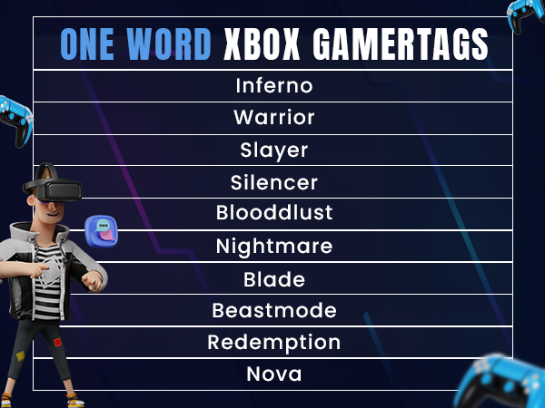 One Word Xbox Gamertags