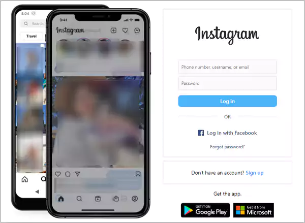 Open Instagram then Login