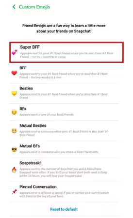 select friend emoji