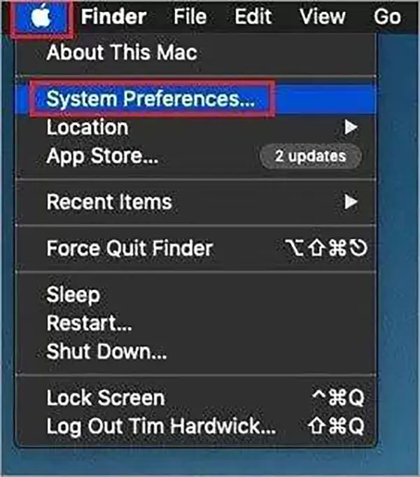 select System Preferences