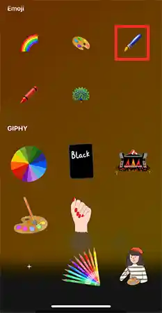Select the ‘Pen’ icon and choose a ‘Color’ from the color palette.