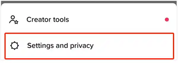 Tap on ‘Settings and Privacy’ from the menu.1