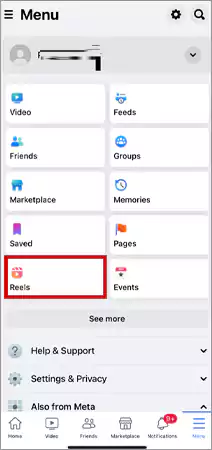 Tap on Reels Shortcut