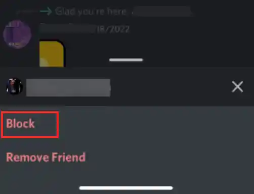 Tap on the ‘Block’ option.