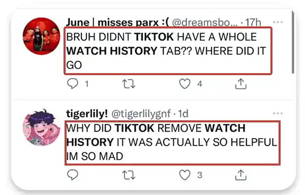 TikTok ‘Removed’ Watch History Feature’