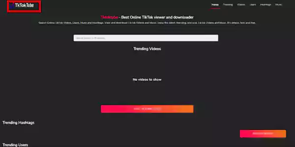 Tktoktube Website