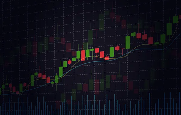 Trading Candle Graph Depiction