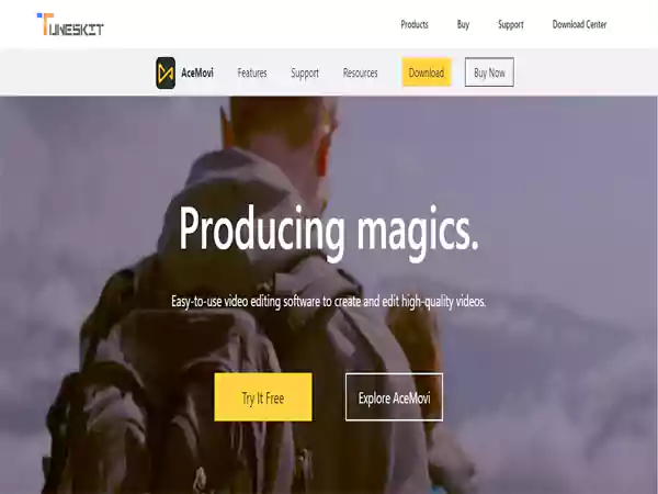 Tuneskit AceMovi Homepage